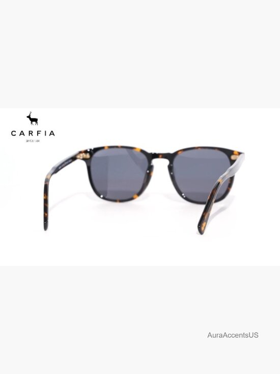 Retro Polarized Sunglasses Acetate Frame Square Keyhole Design UV400 main image 5